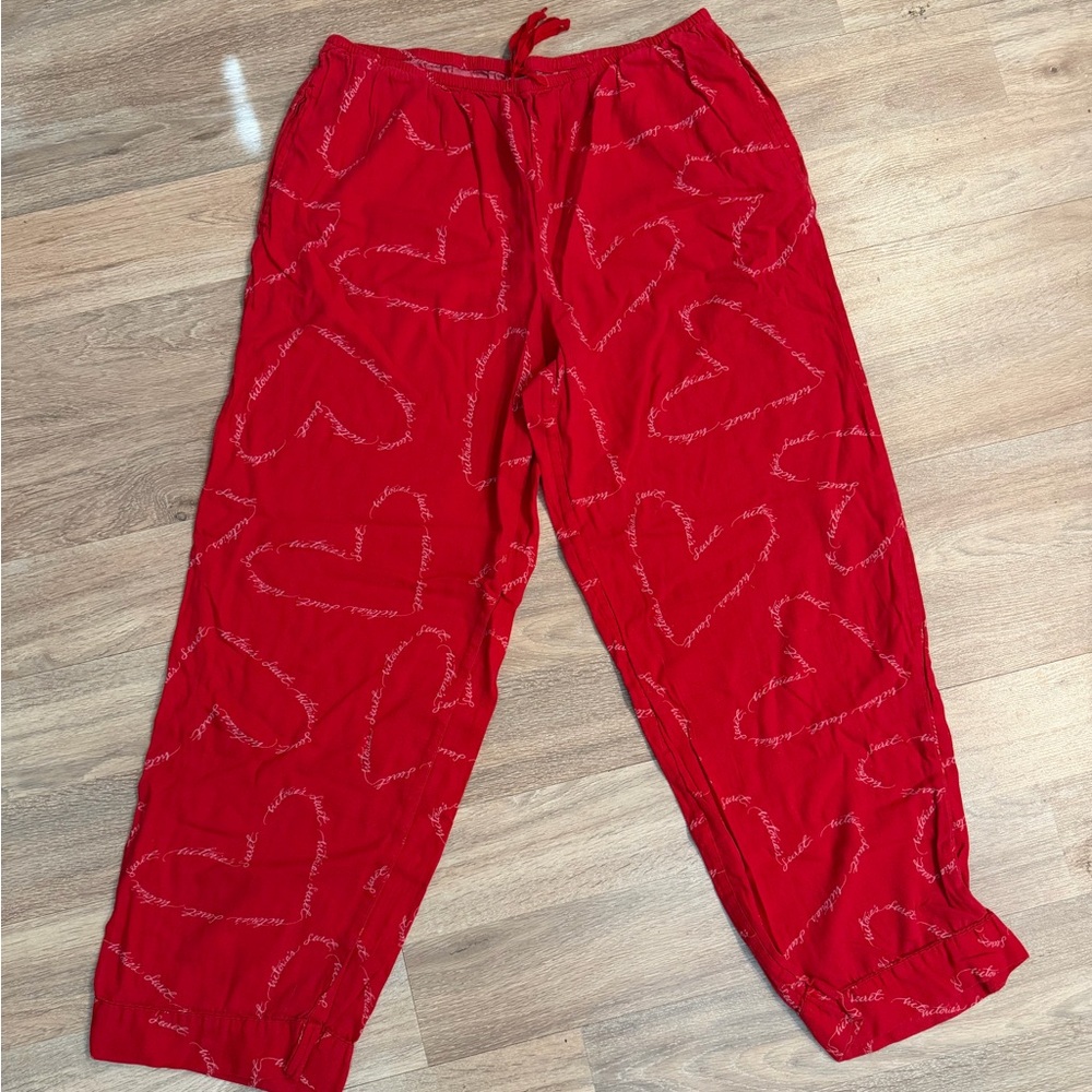 Red Heart Patterned Pants